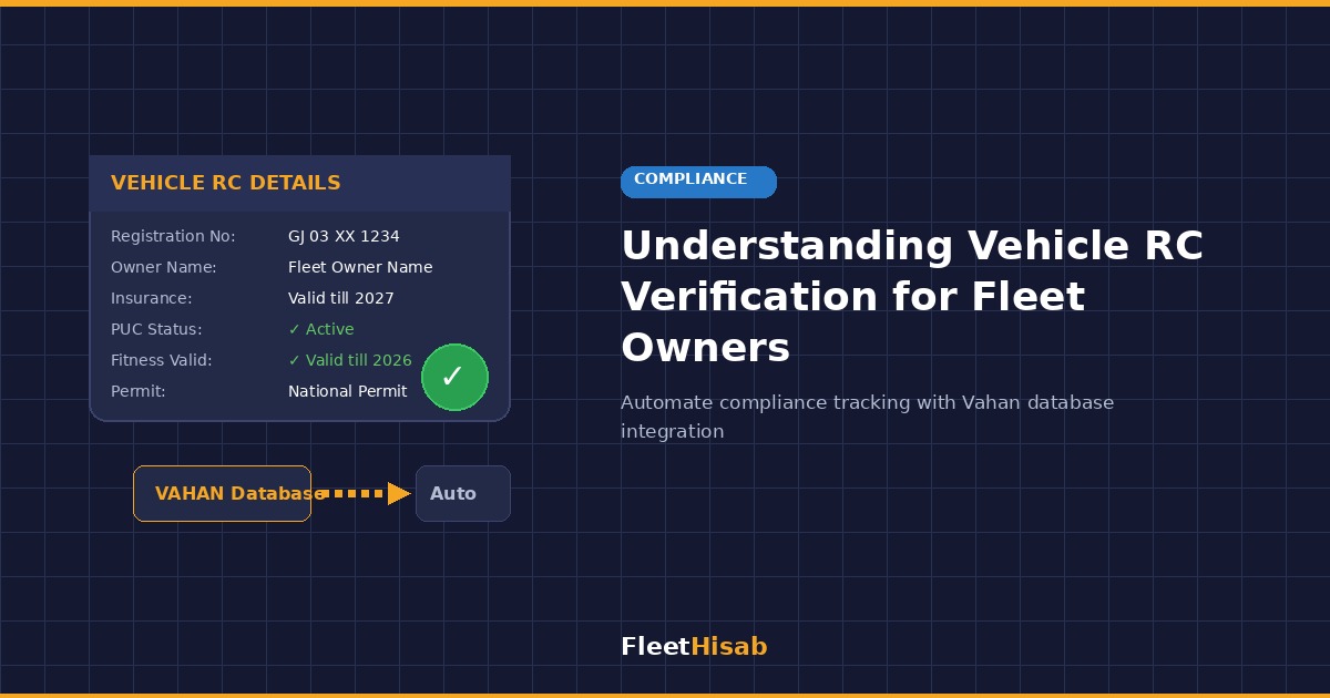 Understanding Vehicle RC Verification: What Fleet Owners Must Know